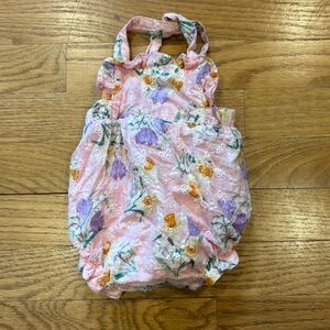 Angel Dear Floral Eyelet Bubble Romper